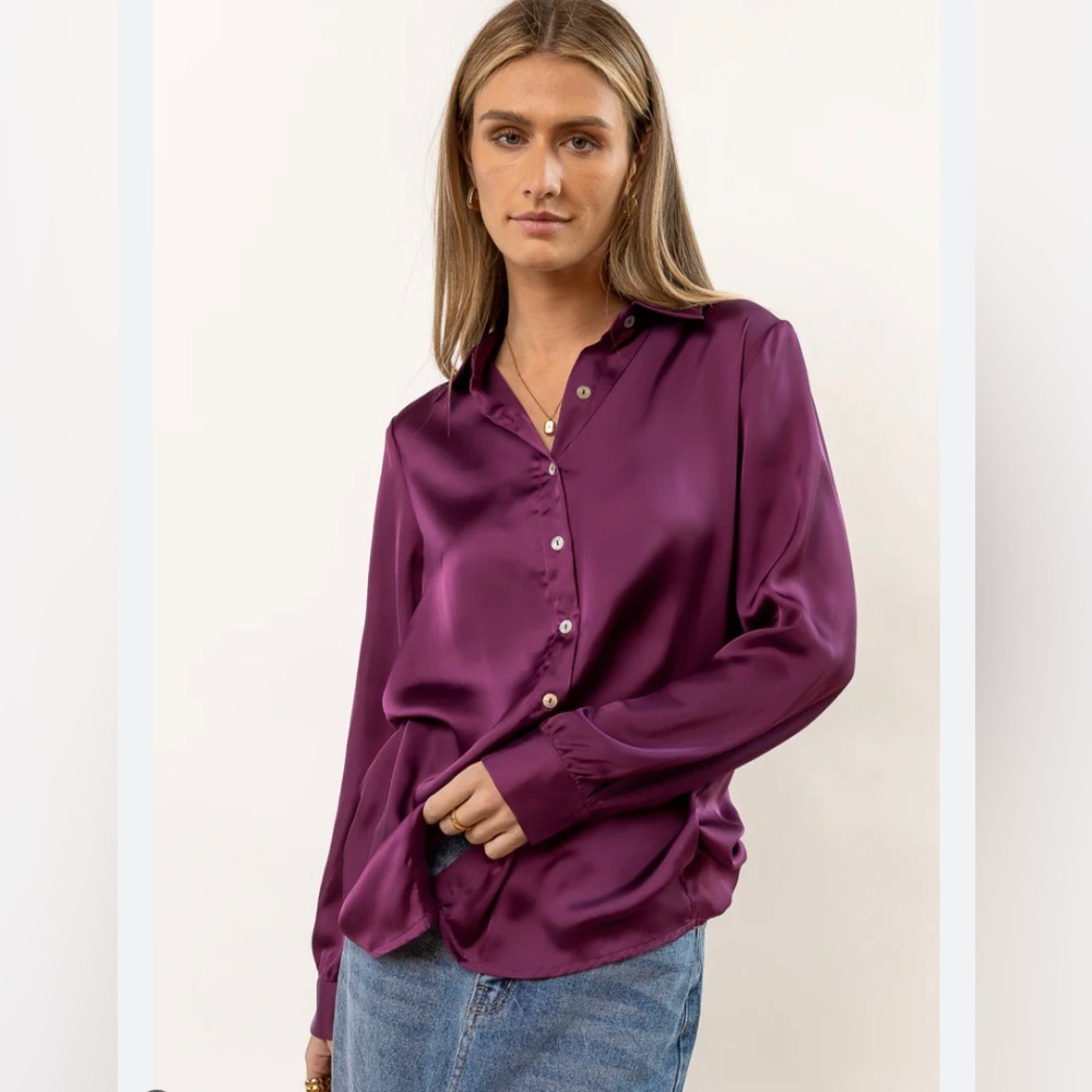 Bohme Satin Button Down - image 1
